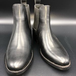 US 12M Leather Chelsea Boots. Handmade, leather lined and soles